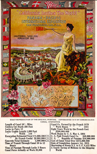 California Invites the World to the PPIE, Postcard